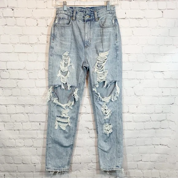 American Eagle Jeans mom jeans shredded - Picture 1 of 7